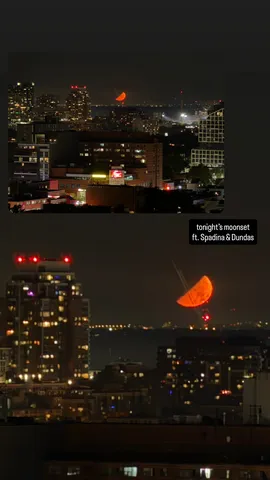 tonight's moonset
ft. Spadina & Dundas