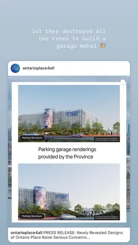 lol they destroyed all the trees to build a garage mahal 🎉