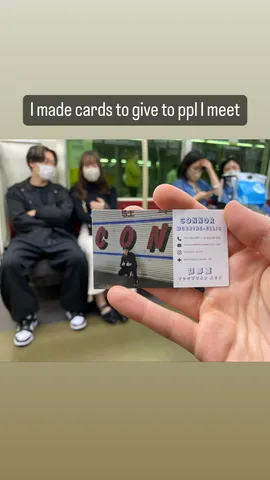 I made cards to give to ppl I meet