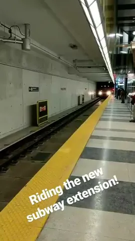 Riding the new subway extension!