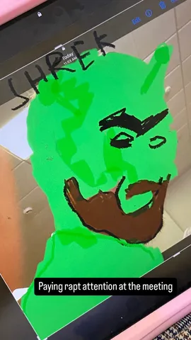 Paying rapt attention at the meeting