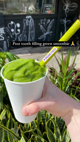 Post tooth filling green smoothie 🙏
