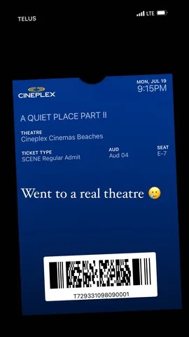 Went to a real theatre 🥲